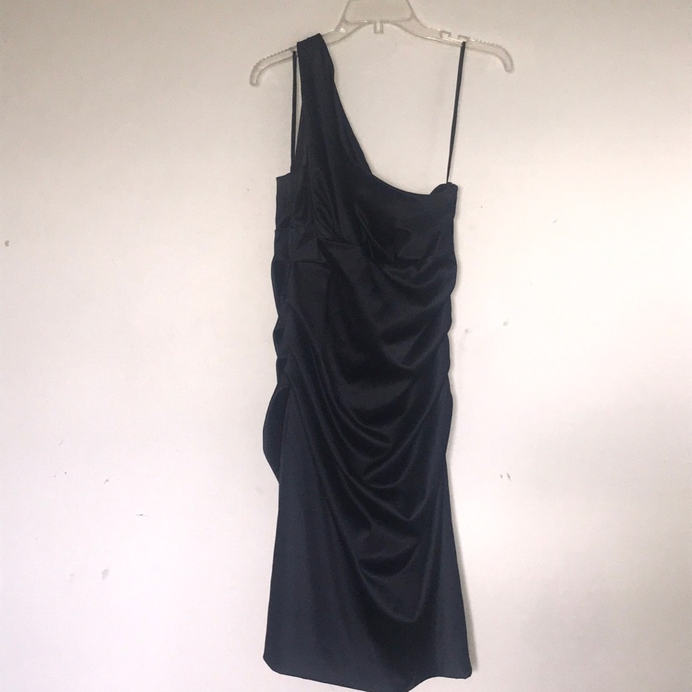 The LIMITED satin dark blue dress